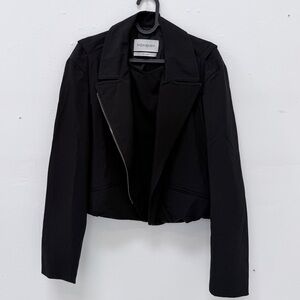 Yves Saint Laurent Black Wool Moto Jacket